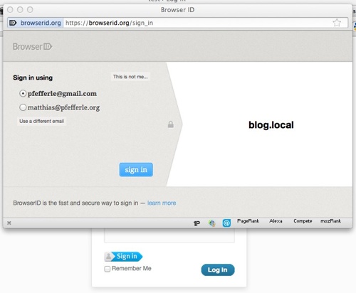 BrowserID login window